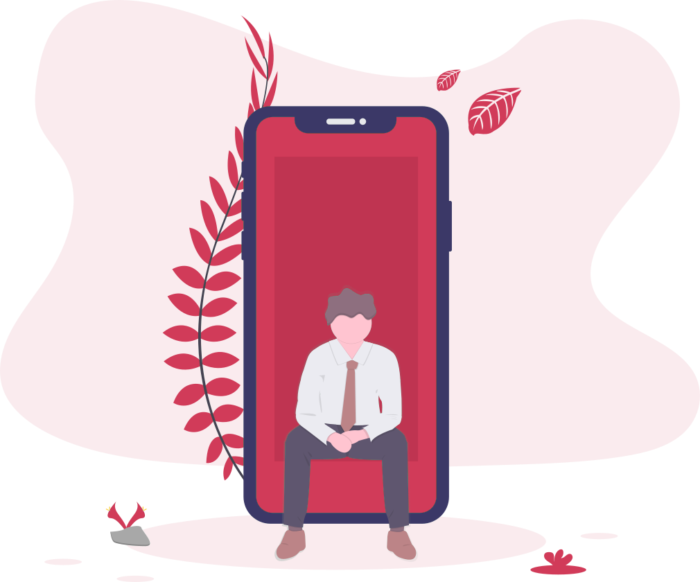 Login page: Mobile Screen Graphics